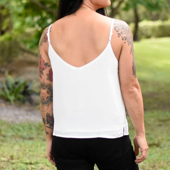 White Ruffled Camisole - Picture 2 of 3